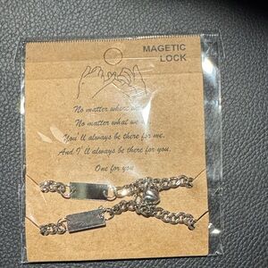Silver Magnetic Lock Bracelet